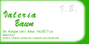 valeria baun business card